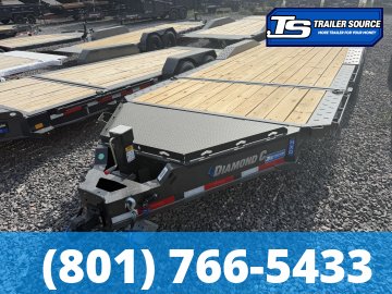 8.5x22 Diamond C HXD 208 Wide Body w/ Drive Over Fenders Tilt Trailer - 18K GVWR - ABS Brakes