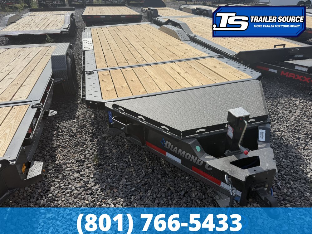 8.5x22 Diamond C HXD 208 Wide Body w/ Drive Over Fenders Tilt Trailer - 18K GVWR - ABS Brakes