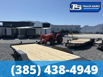7x20 Liberty LC Flatbed Car Hauler Trailer - 10K GVWR - Slide Out Ramps