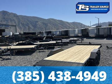 7x20 Liberty LC Flatbed Car Hauler Trailer - 10K GVWR - Slide Out Ramps