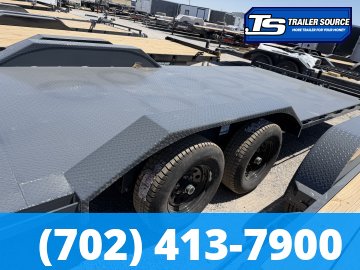 8.5x22 Lamar CC Wide Body w/ Drive Over Fenders Flatbed Car Hauler Trailer - 10K GVWR - Full Steel Floor