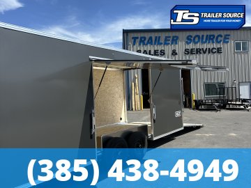 8.5x24 Alcom Aluminum EZ Hauler XLT Auto Trailer - 7'0" Interior - 10K GVWR - .080 PolyCor, Escape Door, Translucent Roof, Ultimate Escape Door