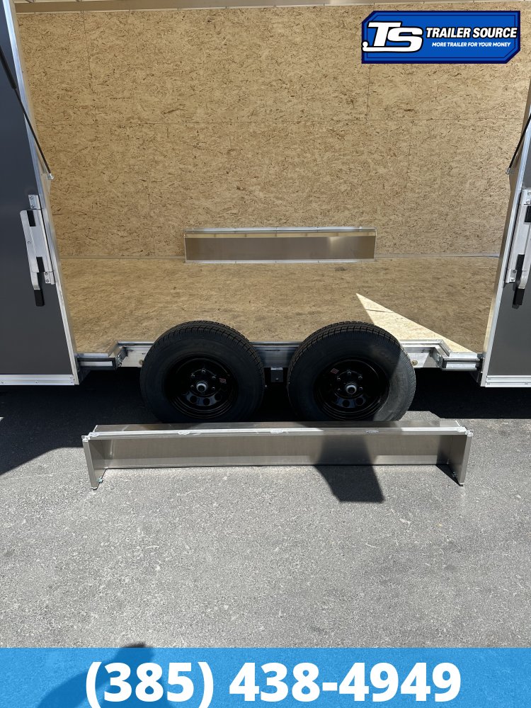 8.5x24 Alcom Aluminum EZ Hauler XLT Auto Trailer - 7'0" Interior - 10K GVWR - .080 PolyCor, Escape Door, Translucent Roof, Ultimate Escape Door