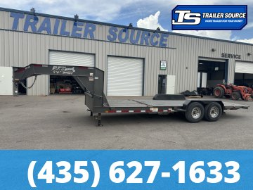 7x22 Diamond C HDT-GN 207 Equipment Trailer - 15K GVWR - Spare Tire