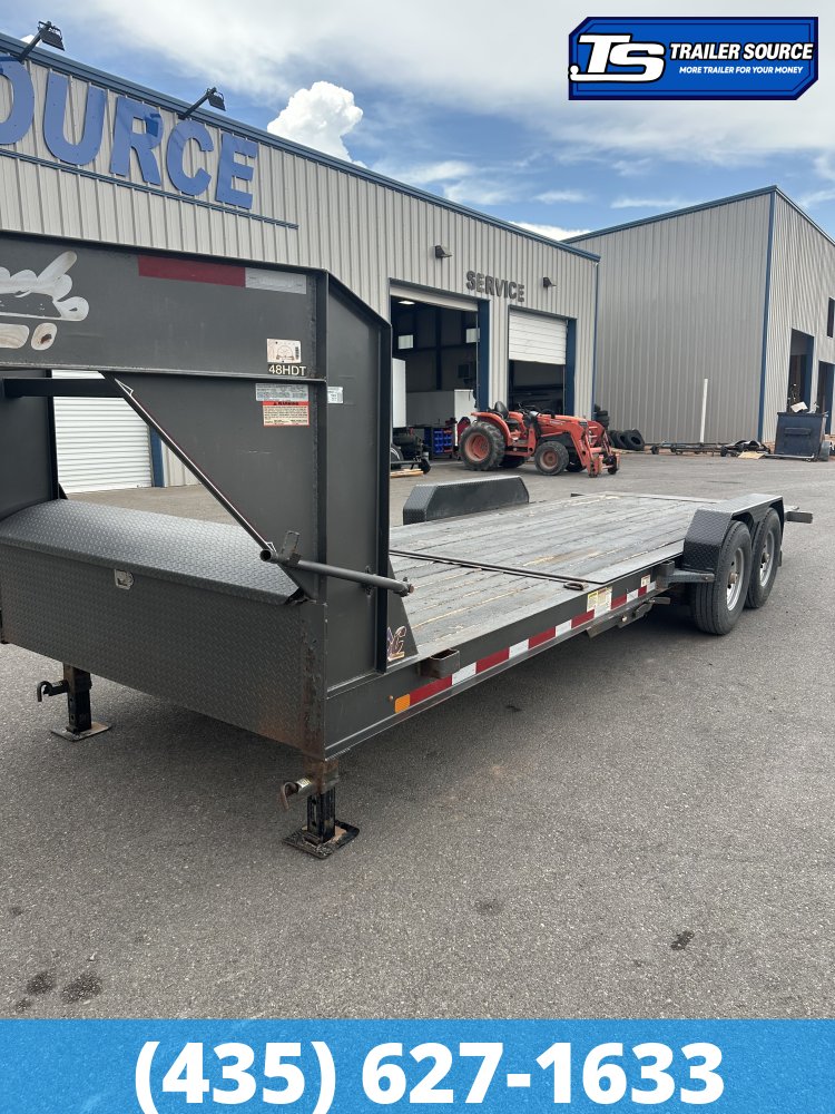 7x22 Diamond C HDT-GN 207 Equipment Trailer - 15K GVWR - Spare Tire