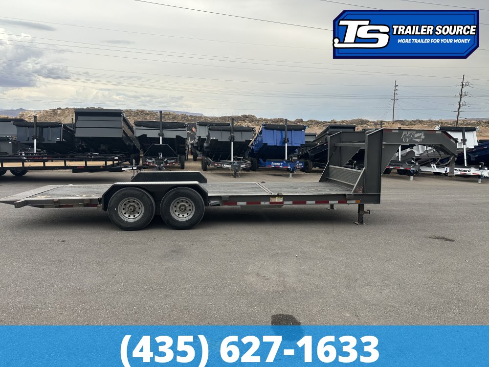 7x22 Diamond C HDT-GN 207 Equipment Trailer - 15K GVWR - Spare Tire