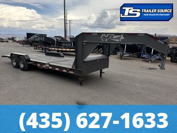 7x22 Diamond C HDT-GN 207 Equipment Trailer - 15K GVWR - Spare Tire