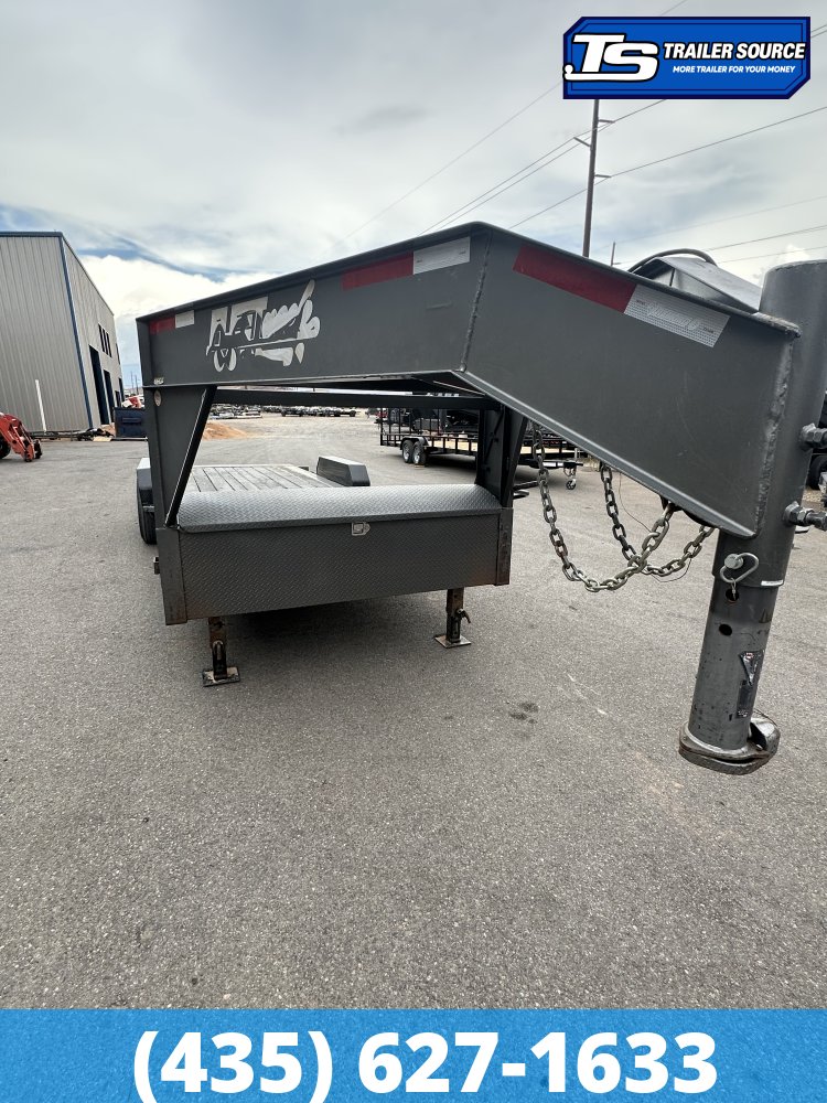 7x22 Diamond C HDT-GN 207 Equipment Trailer - 15K GVWR - Spare Tire