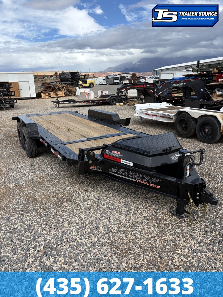 7x20 Horizon HET Tilt Trailer - 21K GVWR - 10K Axles, 17.5" HD Wheels, 18 Ply Tires, Torsion Axles