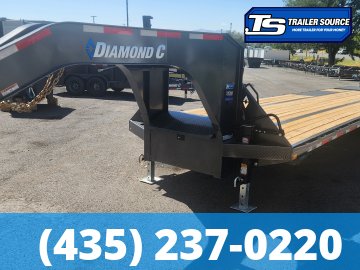 8.5x35 Diamond C FMAX 212 Gooseneck Equipment Trailer - 25.9K GVWR - ABS Brakes, Max Ramps