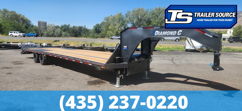 8.5x35 Diamond C FMAX 212 Gooseneck Equipment Trailer - 25.9K GVWR - ABS Brakes, Max Ramps
