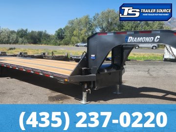 8.5x35 Diamond C FMAX 212 Gooseneck Equipment Trailer - 25.9K GVWR - ABS Brakes, Max Ramps