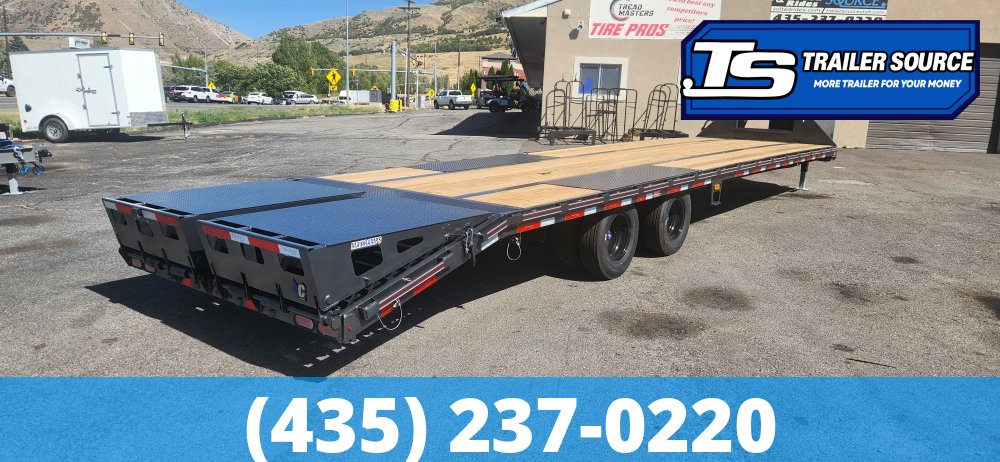 8.5x35 Diamond C FMAX 212 Gooseneck Equipment Trailer - 25.9K GVWR - ABS Brakes, Max Ramps