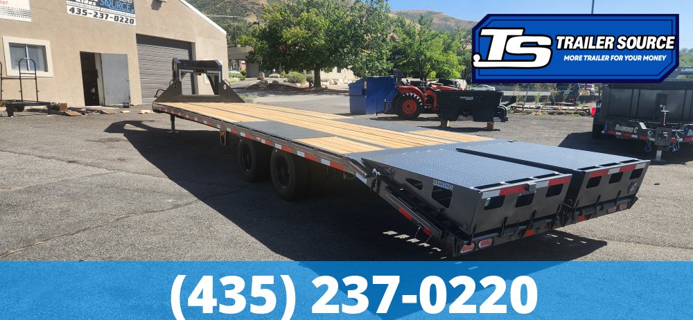 8.5x35 Diamond C FMAX 212 Gooseneck Equipment Trailer - 25.9K GVWR - ABS Brakes, Max Ramps