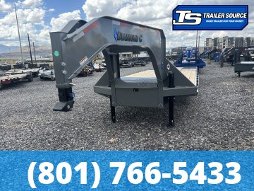 8.5x32 Diamond C FMAX-HDT 212 Gooseneck Hydraulic Dovetail Equipment Trailer - 25.9K GVWR - Hydraulic Jack(s), Winch Plate