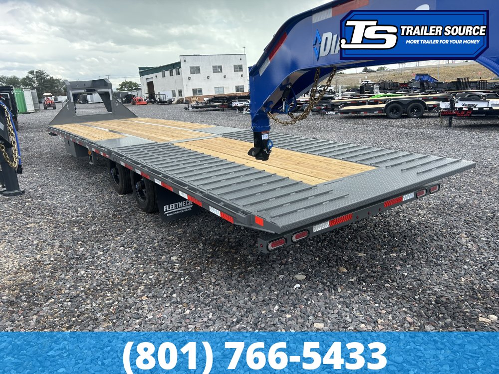 8.5x32 Diamond C FMAX-HDT 212 Gooseneck Hydraulic Dovetail Equipment Trailer - 25.9K GVWR - Hydraulic Jack(s), Winch Plate