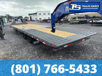 8.5x32 Diamond C FMAX-HDT 212 Gooseneck Hydraulic Dovetail Equipment Trailer - 25.9K GVWR - Hydraulic Jack(s), Winch Plate