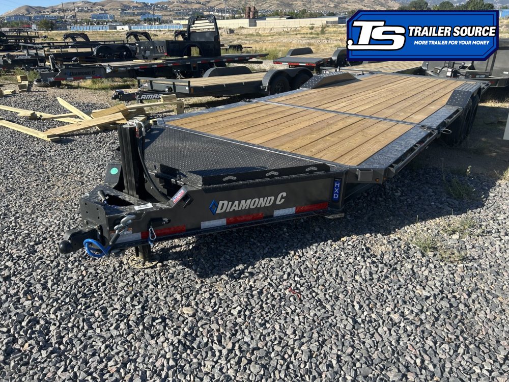 8.5x24 Diamond C HXD 208 Wide Body w/ Drive Over Fenders Tilt Trailer - 18K GVWR - 18 Ply Tires, ABS Brakes, Hydraulic Jack(s), Pro Tilt