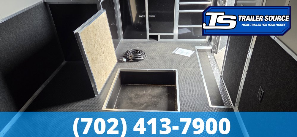 8.5x32 Haulmark Edge Enclosed Car Hauler Trailer - 7'10" Interior - 18K GVWR - Air Compressor Prep Pkg, Black Out Package, Power Awning, Turbo Pkg