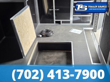 8.5x32 Haulmark Edge Enclosed Car Hauler Trailer - 7'10" Interior - 18K GVWR - Air Compressor Prep Pkg, Black Out Package, Power Awning, Turbo Pkg