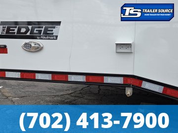 8.5x32 Haulmark Edge Enclosed Car Hauler Trailer - 7'10" Interior - 18K GVWR - Air Compressor Prep Pkg, Black Out Package, Power Awning, Turbo Pkg