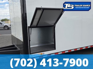 8.5x32 Haulmark Edge Enclosed Car Hauler Trailer - 7'10" Interior - 18K GVWR - Air Compressor Prep Pkg, Black Out Package, Power Awning, Turbo Pkg
