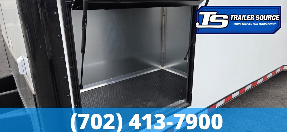 8.5x32 Haulmark Edge Enclosed Car Hauler Trailer - 7'10" Interior - 18K GVWR - Air Compressor Prep Pkg, Black Out Package, Power Awning, Turbo Pkg