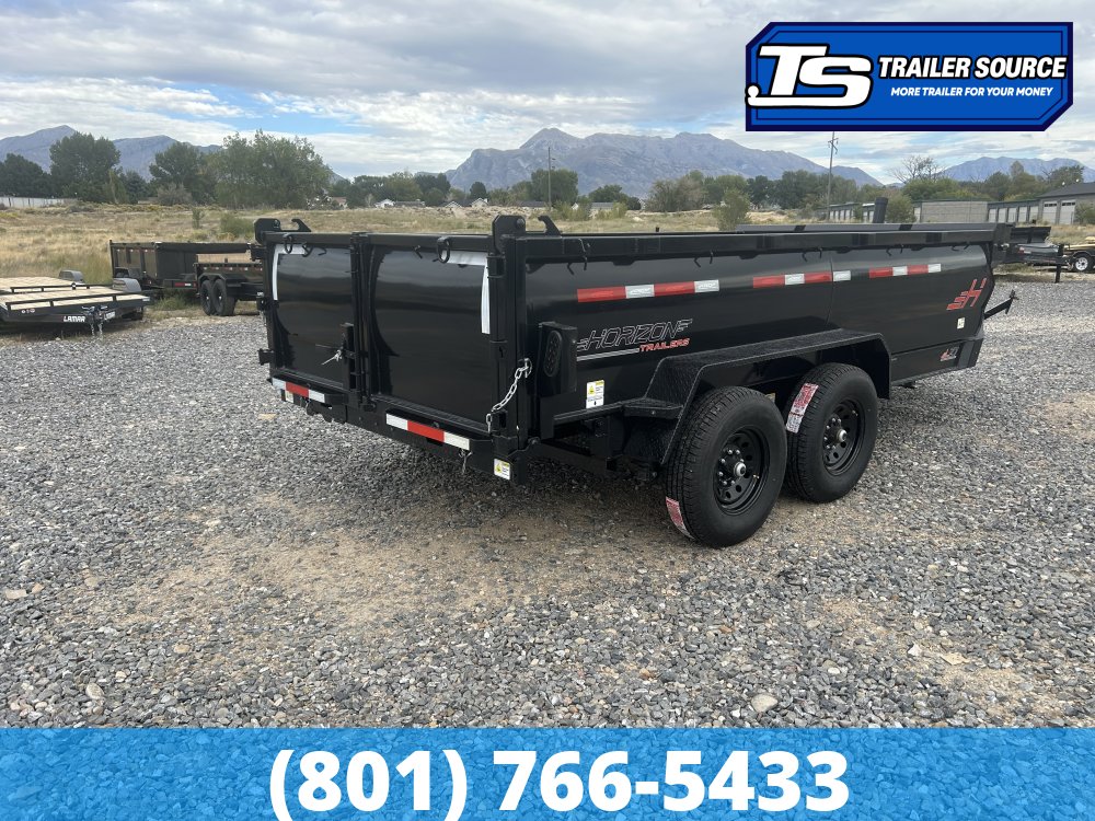 7x14 Horizon LZ7 Dump Trailer - 14K GVWR - Telescopic