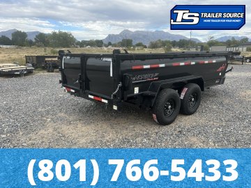 7x14 Horizon LZ7 Dump Trailer - 14K GVWR - Telescopic