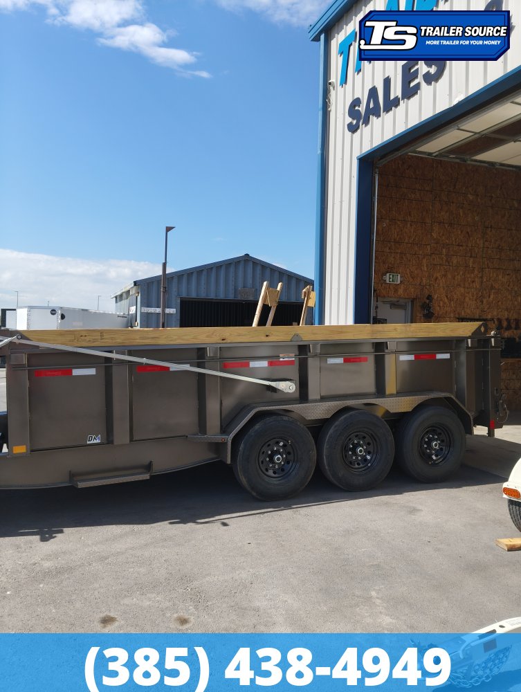 7x16 Diamond C LPT-GN 307 Gooseneck Dump Trailer - 32" Sides - 24K GVWR - 14 Ply Tires, ABS Brakes