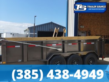 7x16 Diamond C LPT-GN 307 Gooseneck Dump Trailer - 32" Sides - 24K GVWR - 14 Ply Tires, ABS Brakes