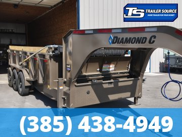 7x16 Diamond C LPT-GN 307 Gooseneck Dump Trailer - 32" Sides - 24K GVWR - 14 Ply Tires, ABS Brakes