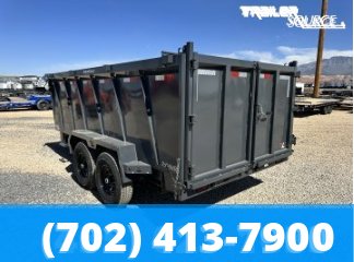 7x14 Lamar DT Telescopic 48" Sides 14K Dump Trailer