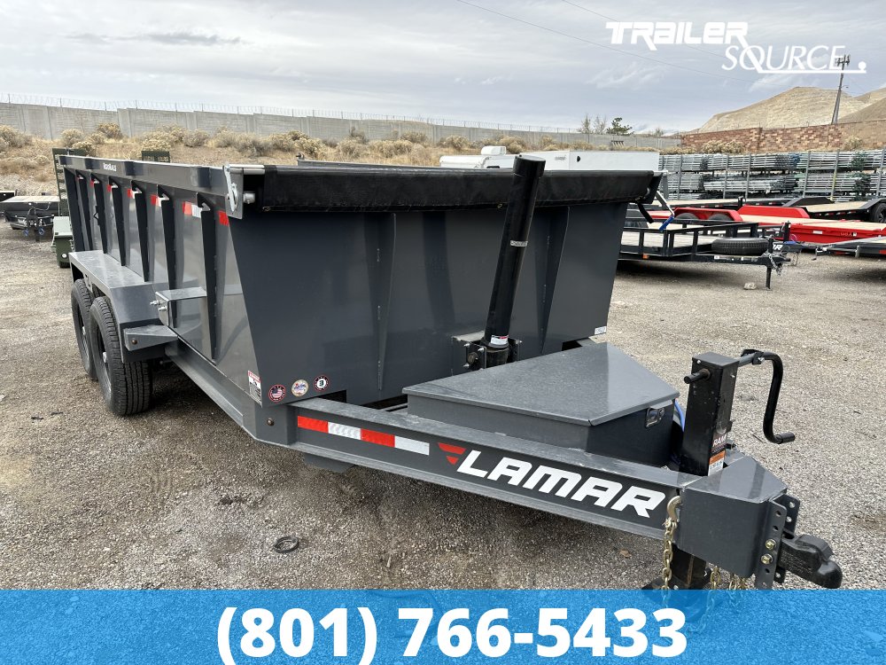 7x14 Lamar DT Telescopic 36" Sides 14K Dump Trailer