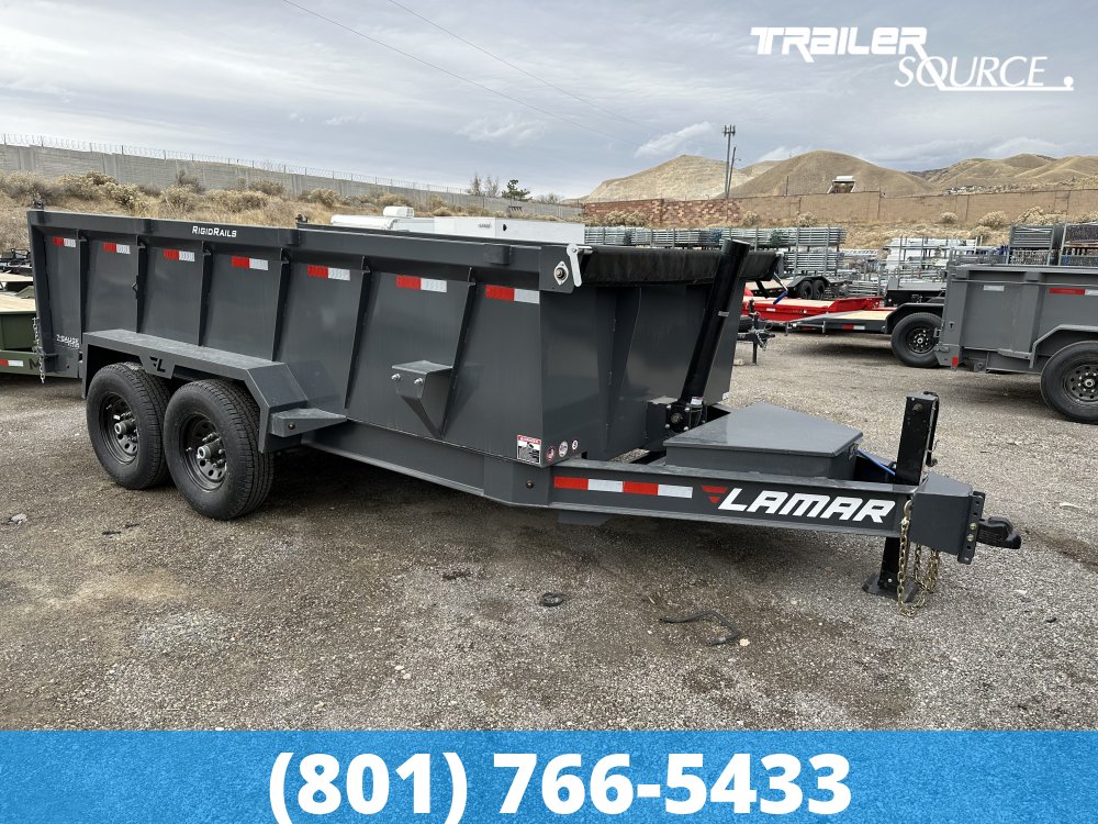 7x14 Lamar DT Telescopic 36" Sides 14K Dump Trailer