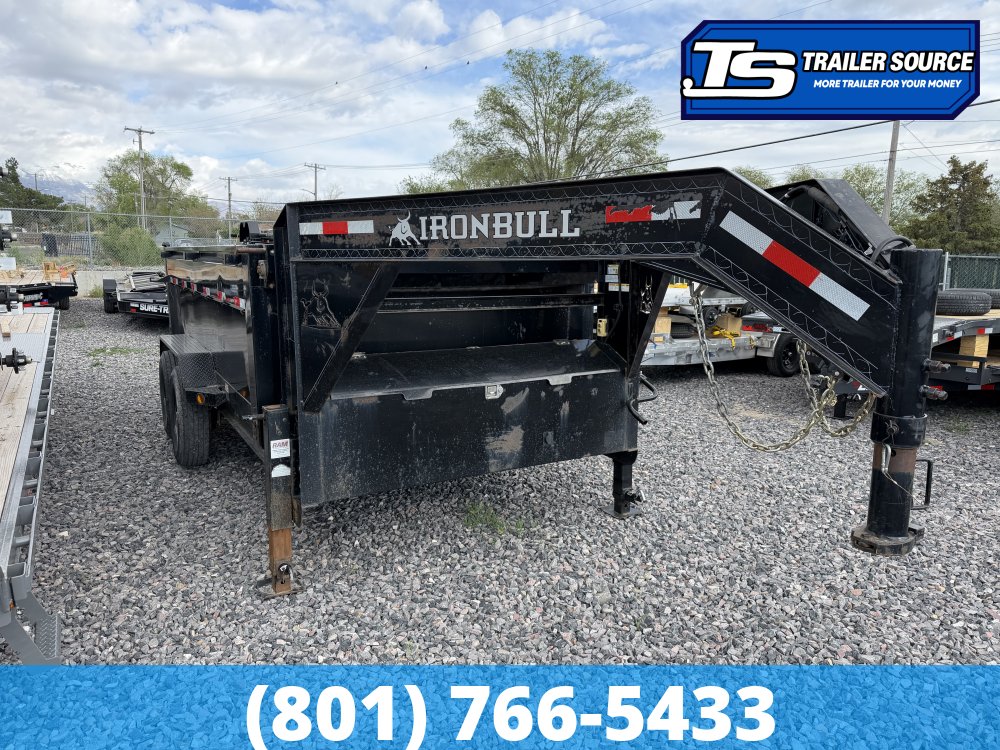 7x14 Iron Bull DTG Gooseneck Dump Trailer - 36" Sides - 14K GVWR
