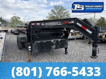 7x14 Iron Bull DTG Gooseneck Dump Trailer - 36" Sides - 14K GVWR