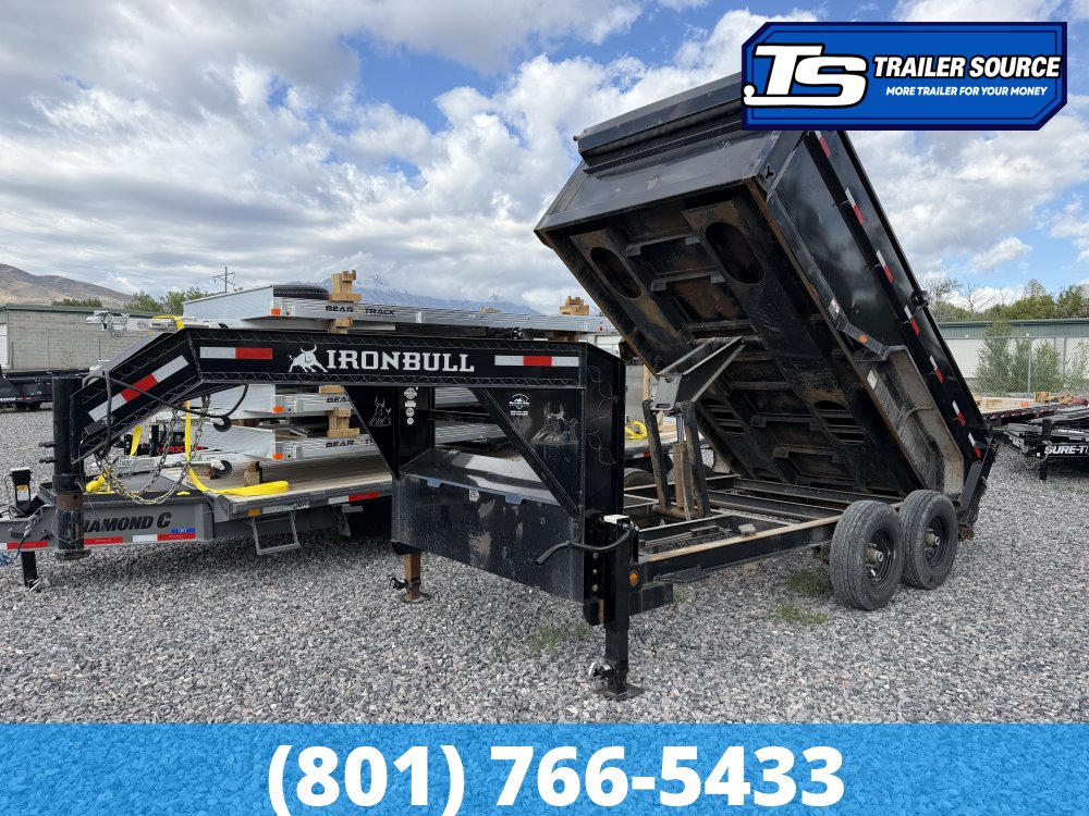 7x14 Iron Bull DTG Gooseneck Dump Trailer - 36" Sides - 14K GVWR