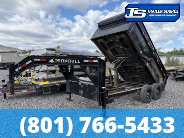 7x14 Iron Bull DTG Gooseneck Dump Trailer - 36" Sides - 14K GVWR