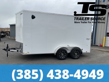 7x14 Pace American Outback Deluxe Enclosed Cargo Trailer - 7'0" Interior - 7K GVWR - 16" Cross Member Upgrade, Alloy Wheels, Barlock on Door, Barn Doors, D-Rings, Translucent Roof