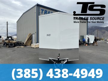 7x14 Pace American Outback Deluxe Enclosed Cargo Trailer - 7'0" Interior - 7K GVWR - 16" Cross Member Upgrade, Alloy Wheels, Barlock on Door, Barn Doors, D-Rings, Translucent Roof