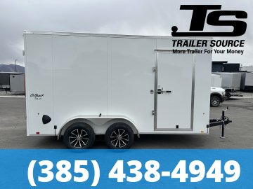 7x14 Pace American Outback Deluxe Enclosed Cargo Trailer - 7'0" Interior - 7K GVWR - 16" Cross Member Upgrade, Alloy Wheels, Barlock on Door, Barn Doors, D-Rings, Translucent Roof
