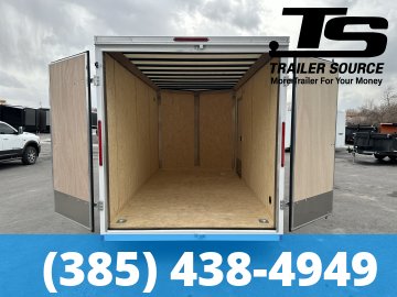 7x14 Pace American Outback Deluxe Enclosed Cargo Trailer - 7'0" Interior - 7K GVWR - 16" Cross Member Upgrade, Alloy Wheels, Barlock on Door, Barn Doors, D-Rings, Translucent Roof