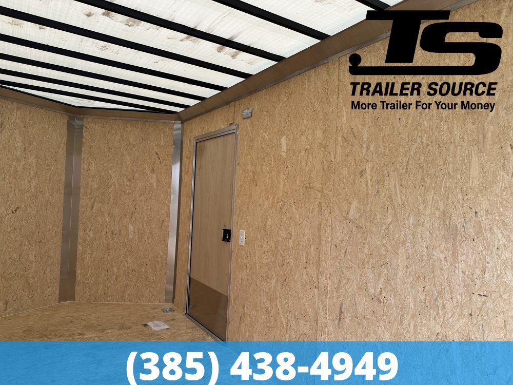 7x14 Pace American Outback Deluxe Enclosed Cargo Trailer - 7'0" Interior - 7K GVWR - 16" Cross Member Upgrade, Alloy Wheels, Barlock on Door, Barn Doors, D-Rings, Translucent Roof