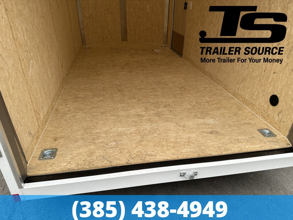 7x14 Pace American Outback Deluxe Enclosed Cargo Trailer - 7'0" Interior - 7K GVWR - 16" Cross Member Upgrade, Alloy Wheels, Barlock on Door, Barn Doors, D-Rings, Translucent Roof