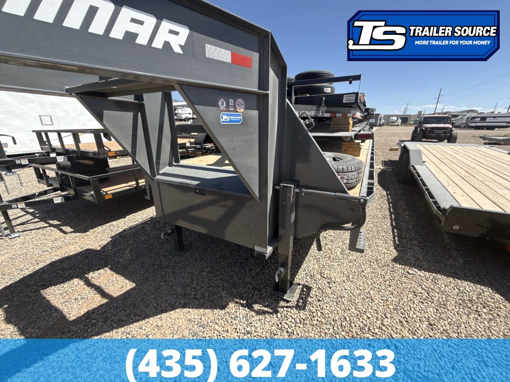 8.5x36 Lamar FD Gooseneck Equipment Trailer - 25.9K GVWR - 12k Axles, Max Ramps