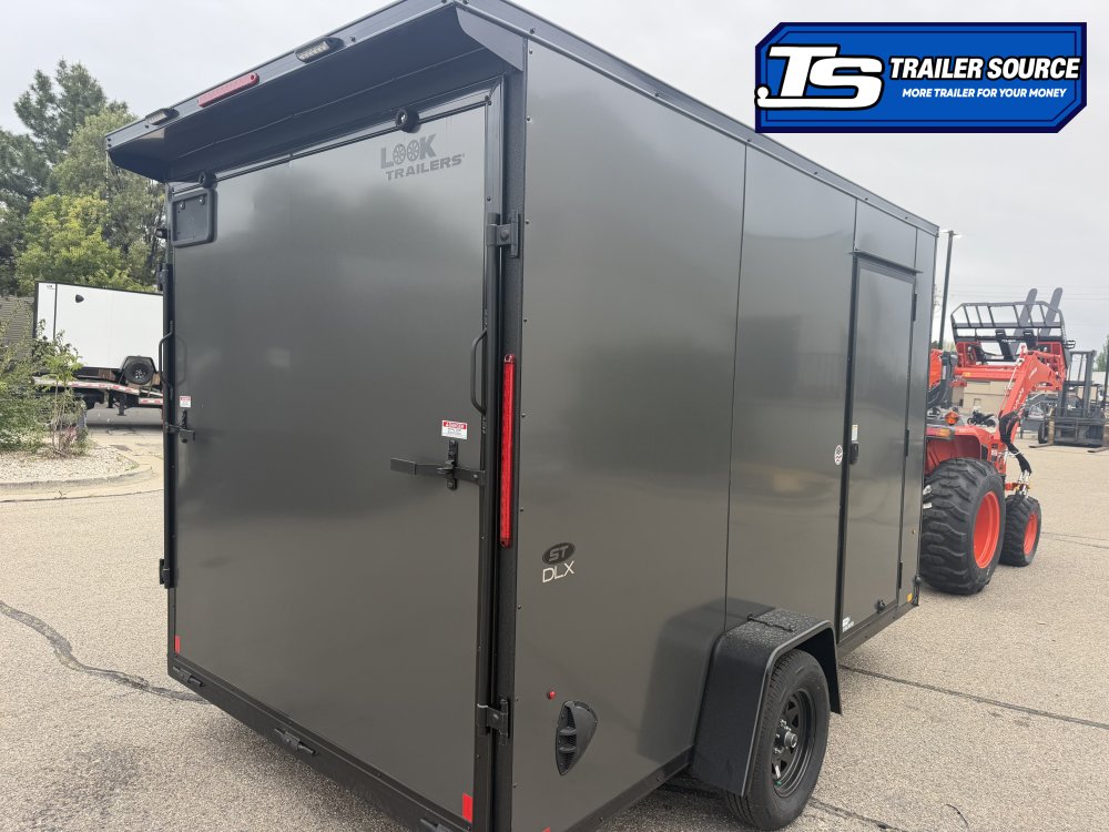 7x12 Look ST DLX Enclosed Cargo Trailer - 7'0" Interior - 3.5K GVWR - .080 PolyCor, Black Out Package, Rear Spoiler w/ Load Lights
