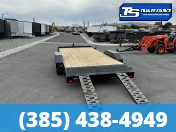 7x20 Liberty LC Flatbed Car Hauler Trailer - 10K GVWR - Slide Out Ramps