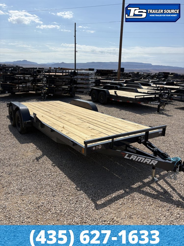 7x20 Lamar CE Flatbed Car Hauler Trailer - 7K GVWR - Dovetail