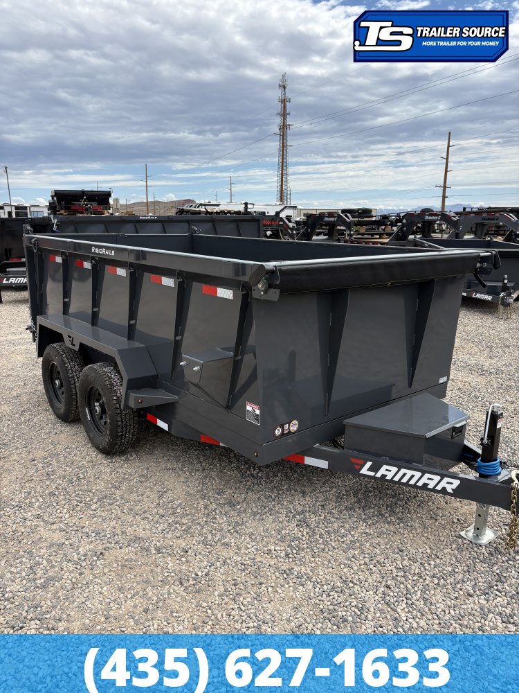 6.5x12 Lamar DM Dump Trailer - 36" Sides - 10K GVWR -